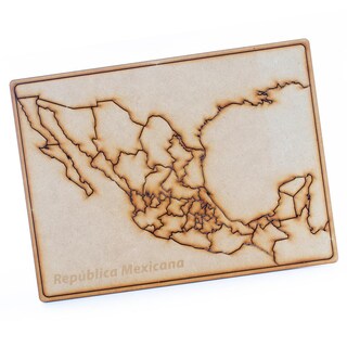 Foto 2 | Tablero Didactico de Madera República Mexicana Politec 5 Piezas