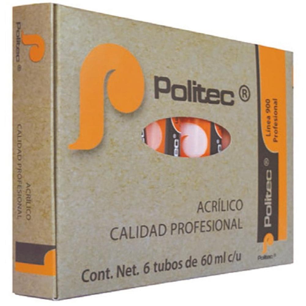 Estuche Profesional Con 6 Tubos Línea900 Politec $295