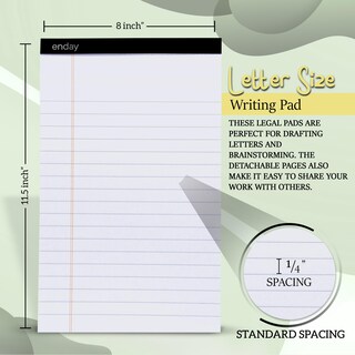 Foto 5 | Bloc de Notas Enday 12 Paquetes 50 Hojas por Bloc 21,6 x 27,9 cm -Venta Internacional