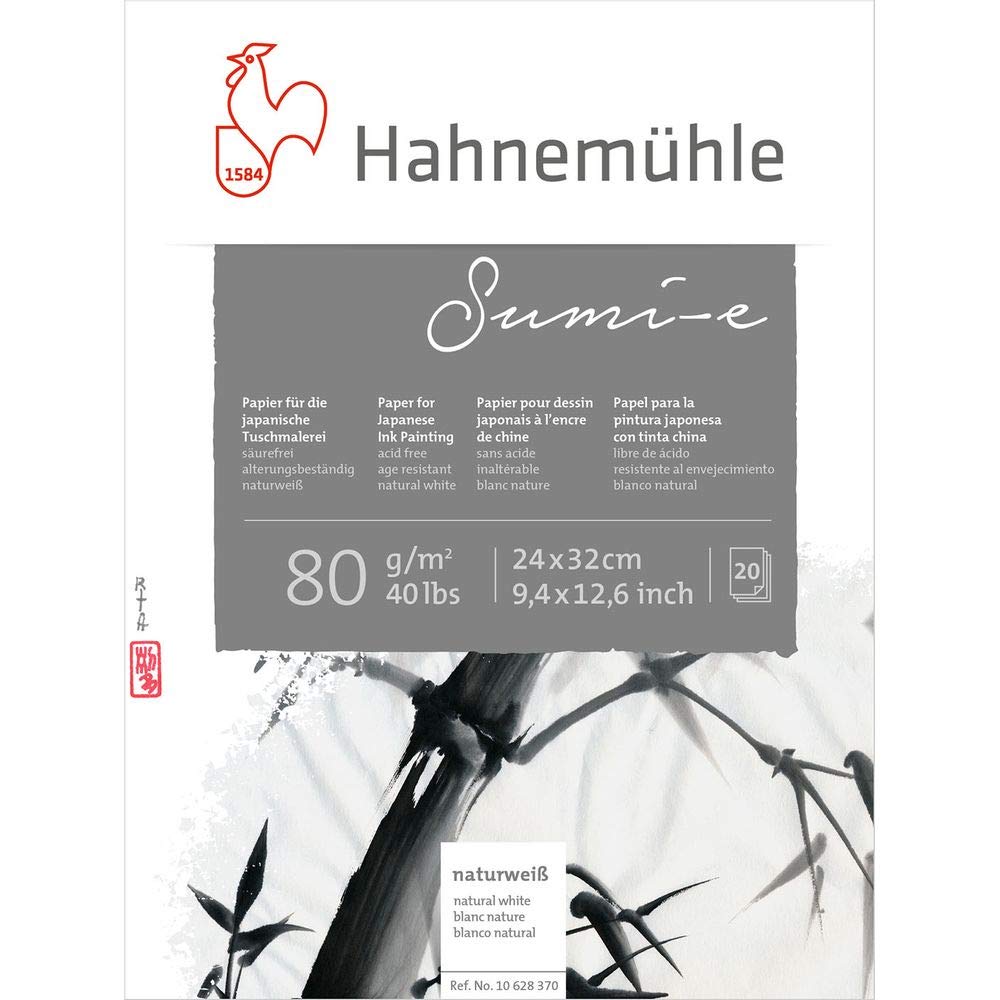 Papel Hahnemühle Sumi-e, 80 G/m², 24 X 32 Cm, Blanco, 20 Hojas - Venta Internacional. $646