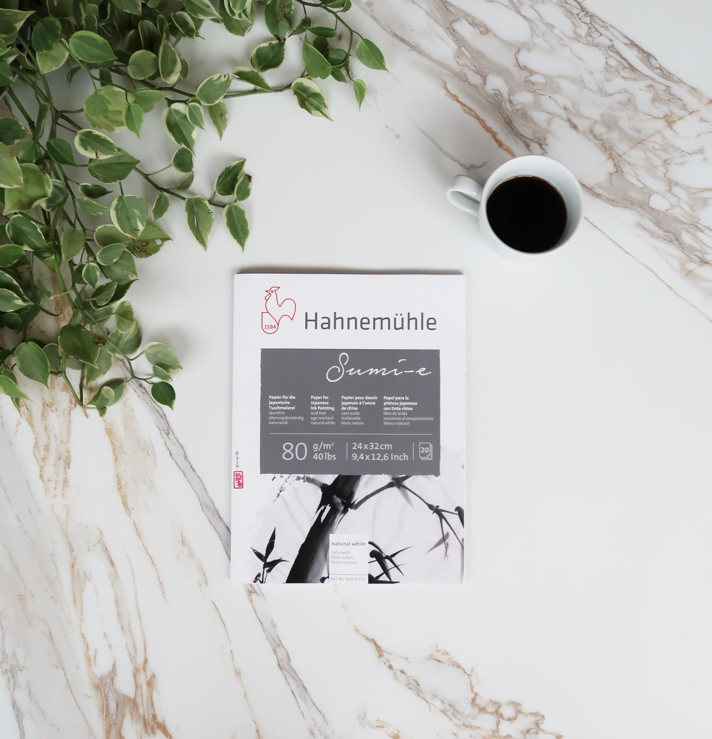 Foto 2 | Papel Hahnemühle Sumi-e, 80 G/m², 24 X 32 Cm, Blanco, 20 Hojas - Venta Internacional.