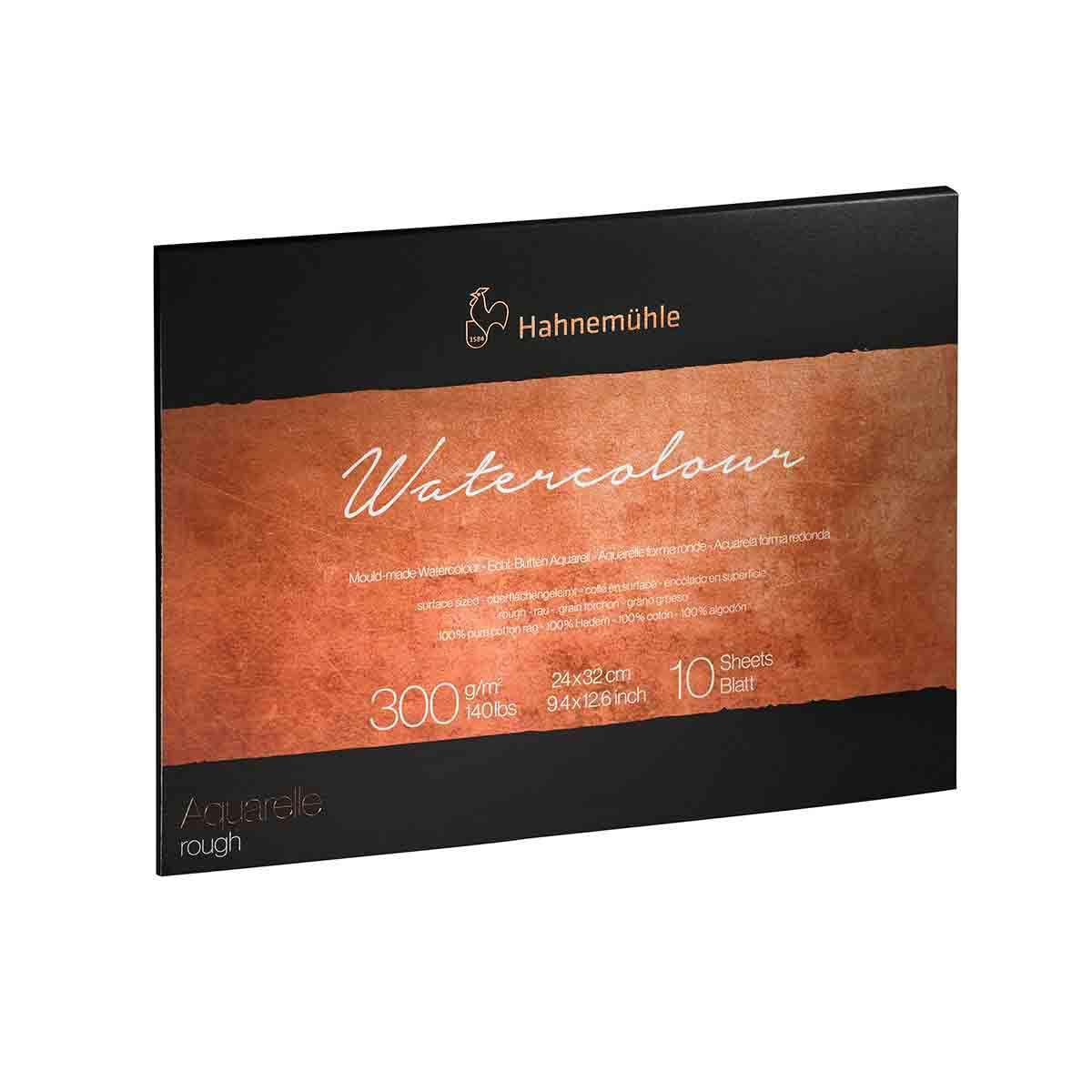 Bloque De Acuarela De La Colección Hahnemuhle, 300 G/m², 24 X 32 Cm, 10 Hojas - Venta Internacional.