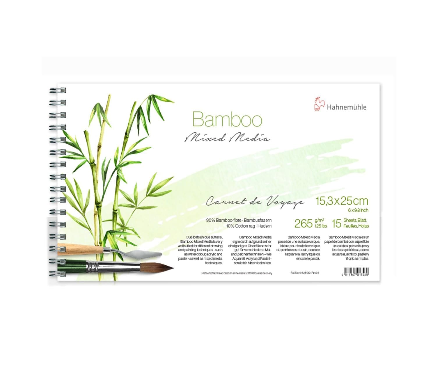 Diario De Viaje Hahnemühle Bamboo Mixed Media 265 G/m² - Venta Internacional. $514