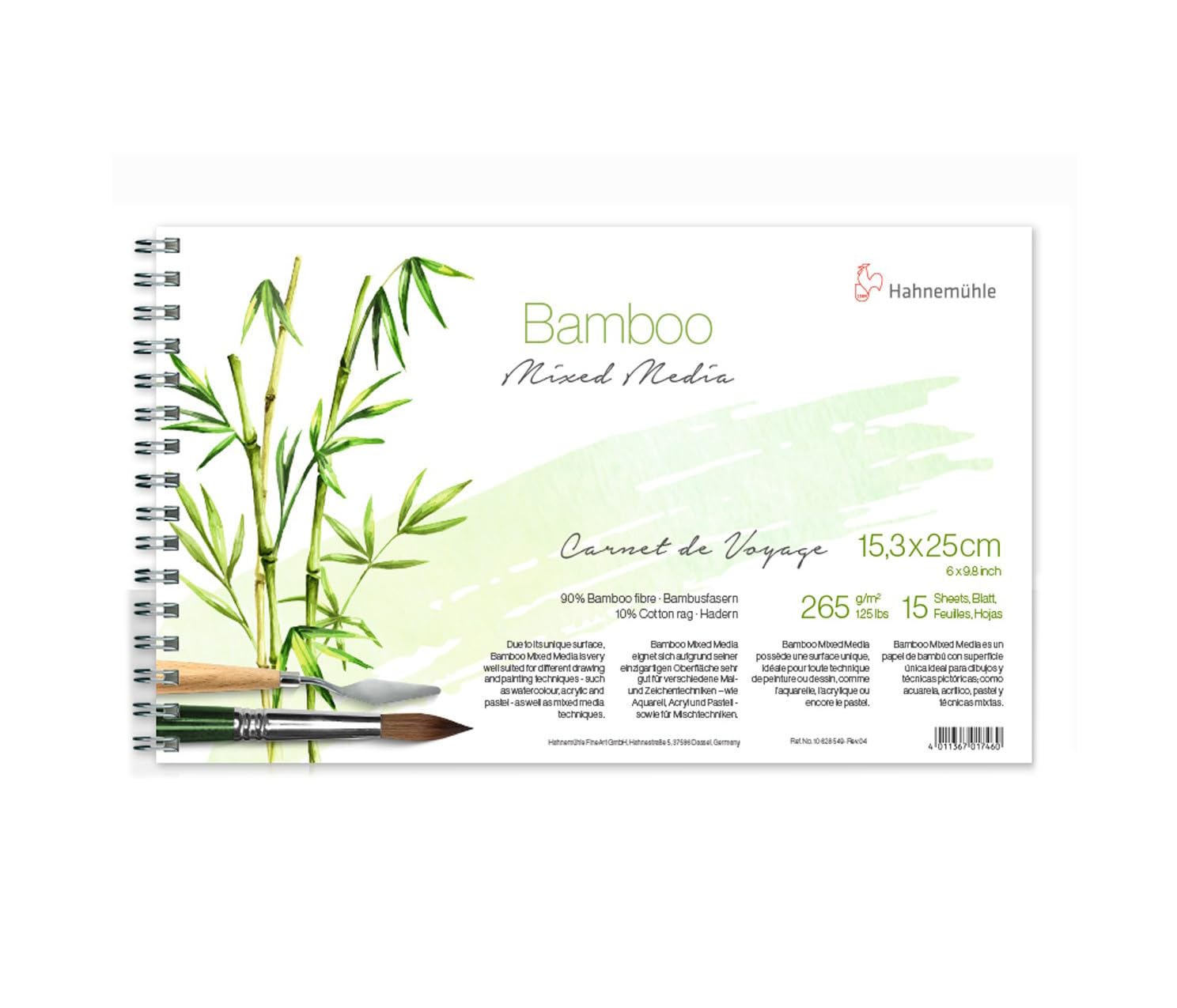 Foto 1 | Diario De Viaje Hahnemühle Bamboo Mixed Media 265 G/m² - Venta Internacional.
