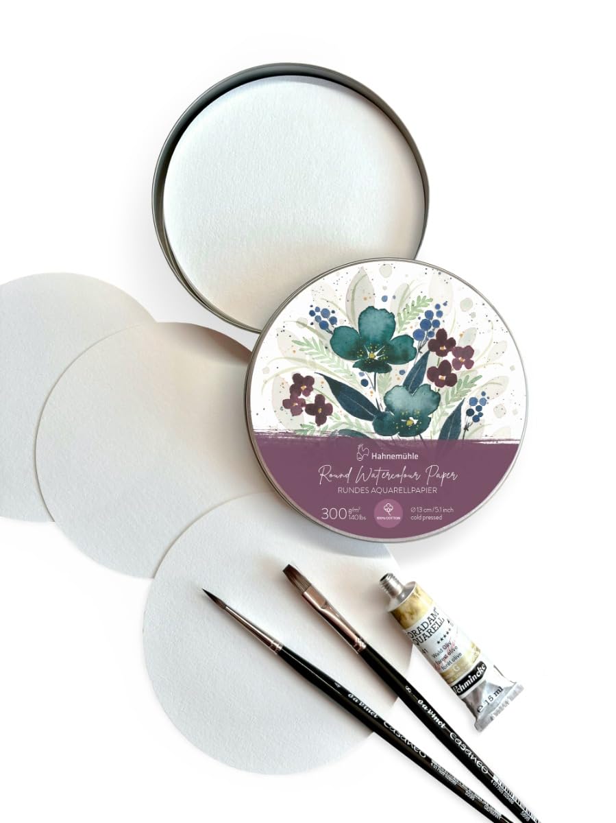 Foto 2 pulgar | Papel De Acuarela Hahnemühle, Redondo, 13 Cm, 300 G/m², 30 Hojas - Venta Internacional.