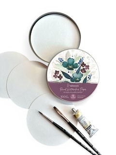 Foto 1 | Papel De Acuarela Hahnemühle, Redondo, 13 Cm, 300 G/m², 30 Hojas - Venta Internacional.