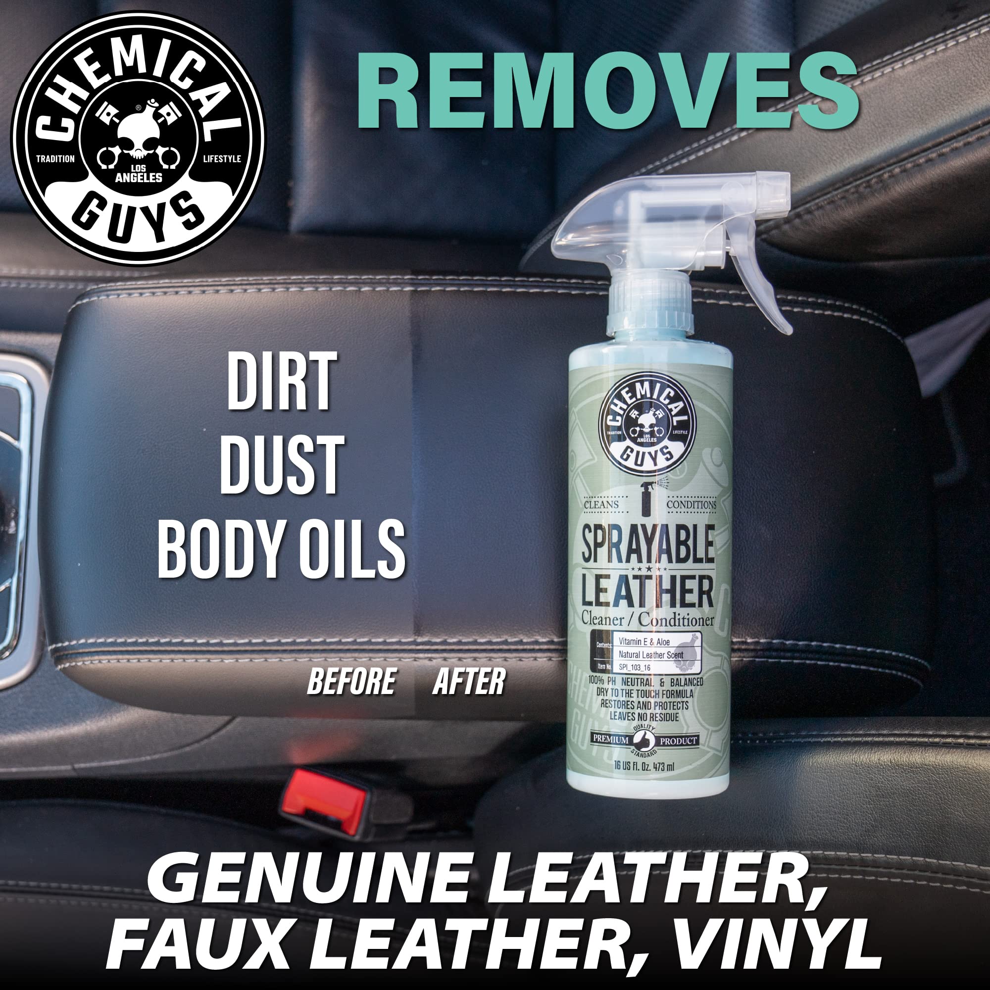 Foto 2 | Limpiador Y Acondicionador De Cuero En Aerosol Chemical Guys - Venta Internacional.