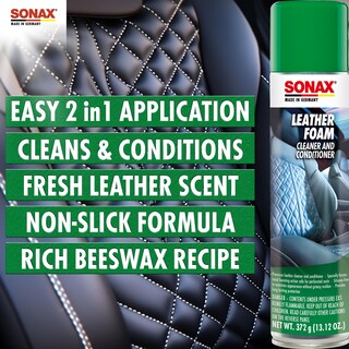 Foto 2 | Limpiador Y Acondicionador De Cuero Sonax Leather Foam 385 Ml - Venta Internacional.
