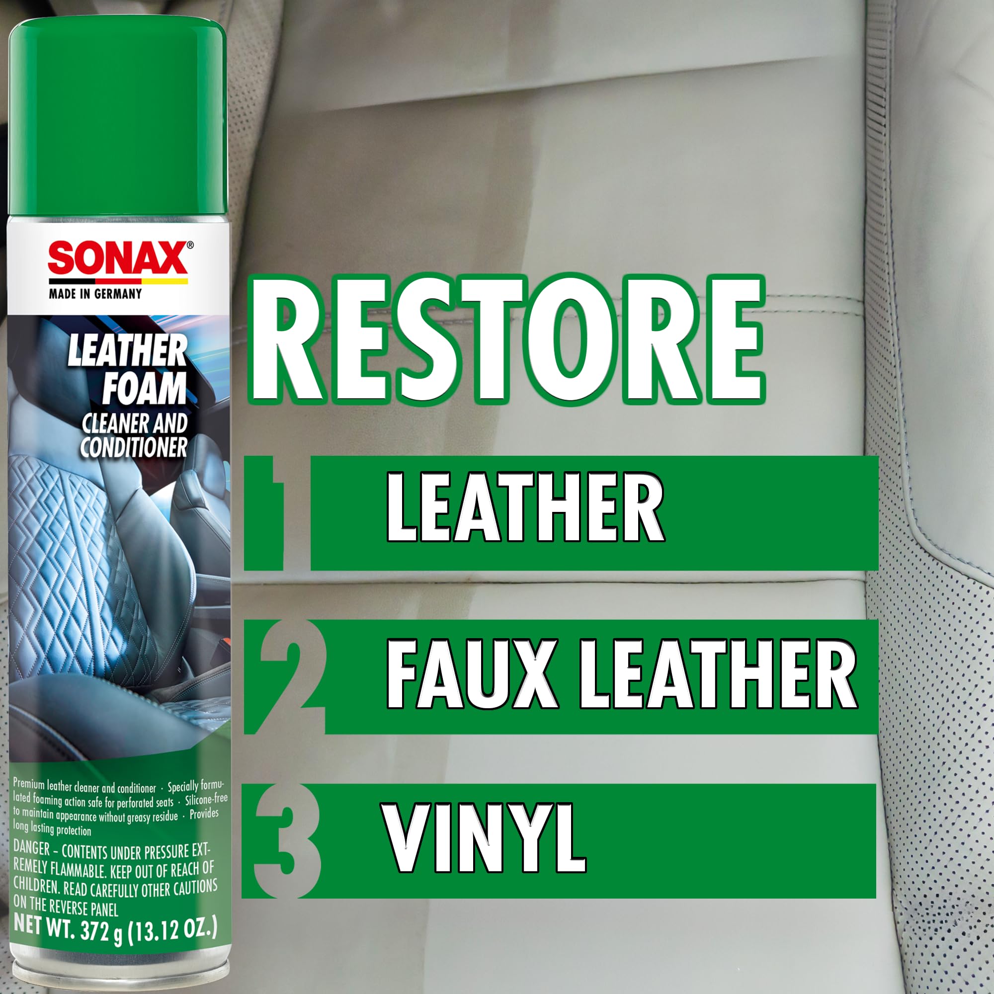 Foto 4 pulgar | Limpiador Y Acondicionador De Cuero Sonax Leather Foam 385 Ml - Venta Internacional.