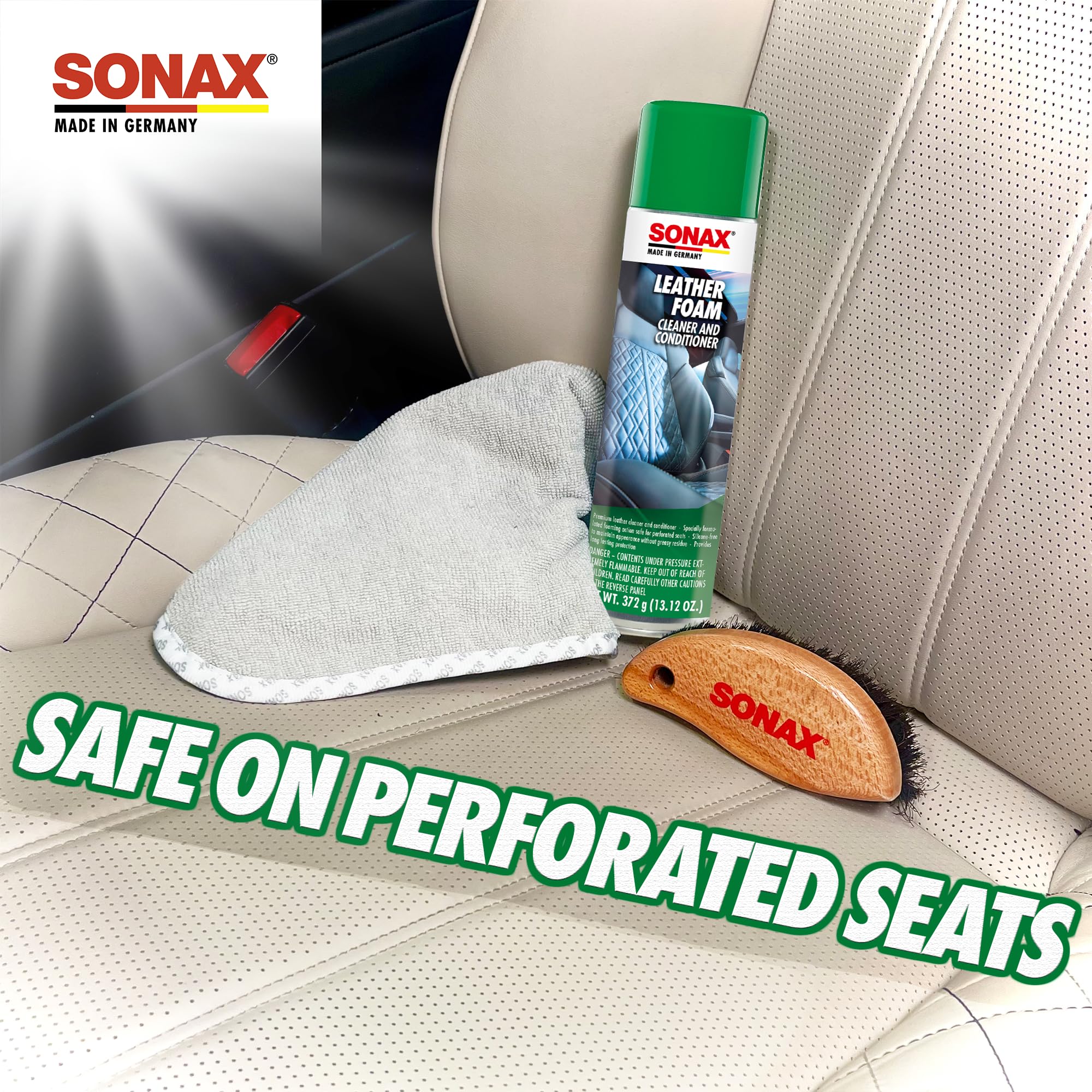 Foto 5 pulgar | Limpiador Y Acondicionador De Cuero Sonax Leather Foam 385 Ml - Venta Internacional.
