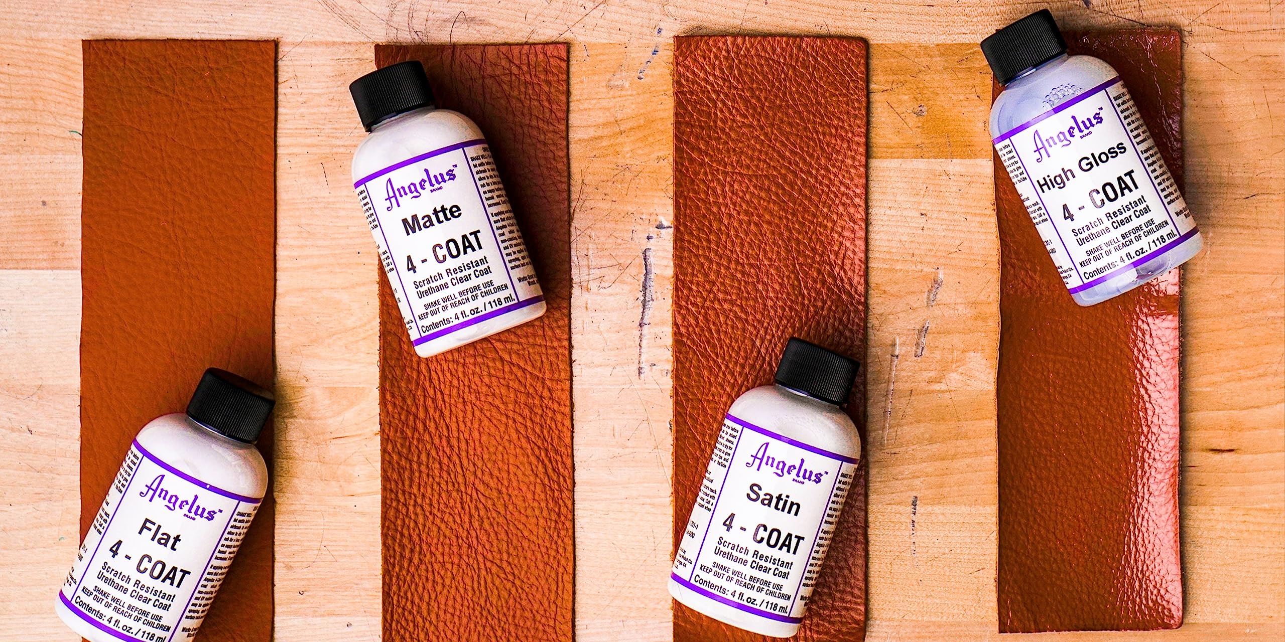 Foto 2 | Acabador De Pelo Transparente Para Piel Angelus, 4 Capas, Mate, 120 Ml - Venta Internacional.