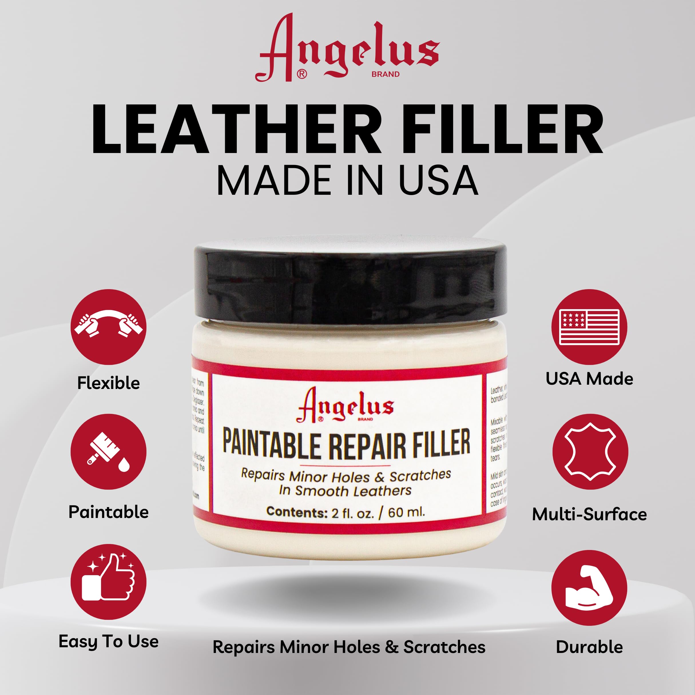 Foto 3 pulgar | Relleno De Piel Angelus Para Agujeros, Rasgaduras, Grietas Y Arañazos, 60 Ml - Venta Internacional.