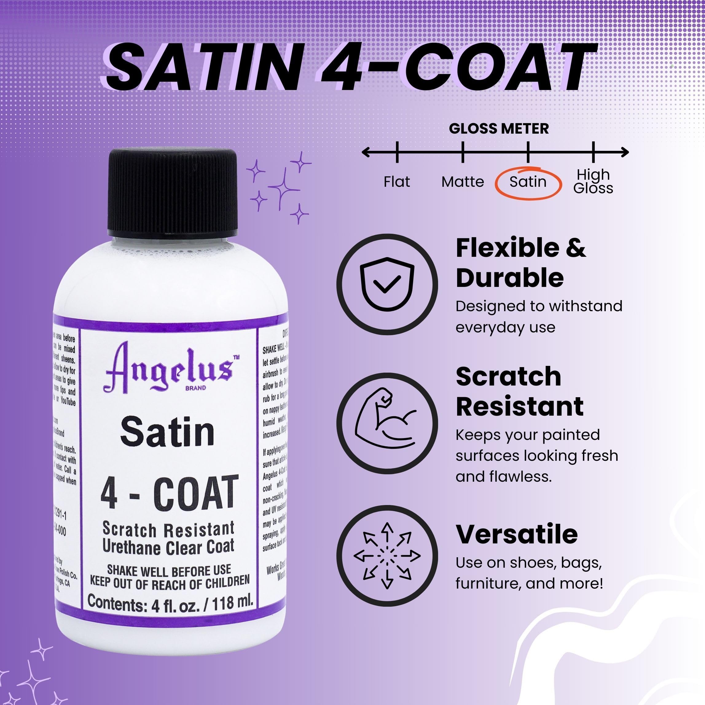 Foto 3 pulgar | Sellador De Cuero Angelus Satin, 4 Capas, Resistente A Los Arañazos, 120 Ml - Venta Internacional.