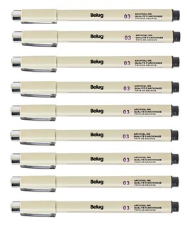 Foto 1 | Estilógrafos Para Bosquejos De Manga, 9 Piezas Color Beige Belug
