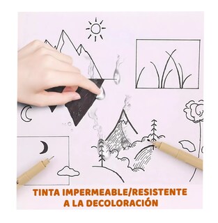 Foto 2 | Estilógrafos Para Bosquejos De Manga, 9 Piezas Color Beige Belug