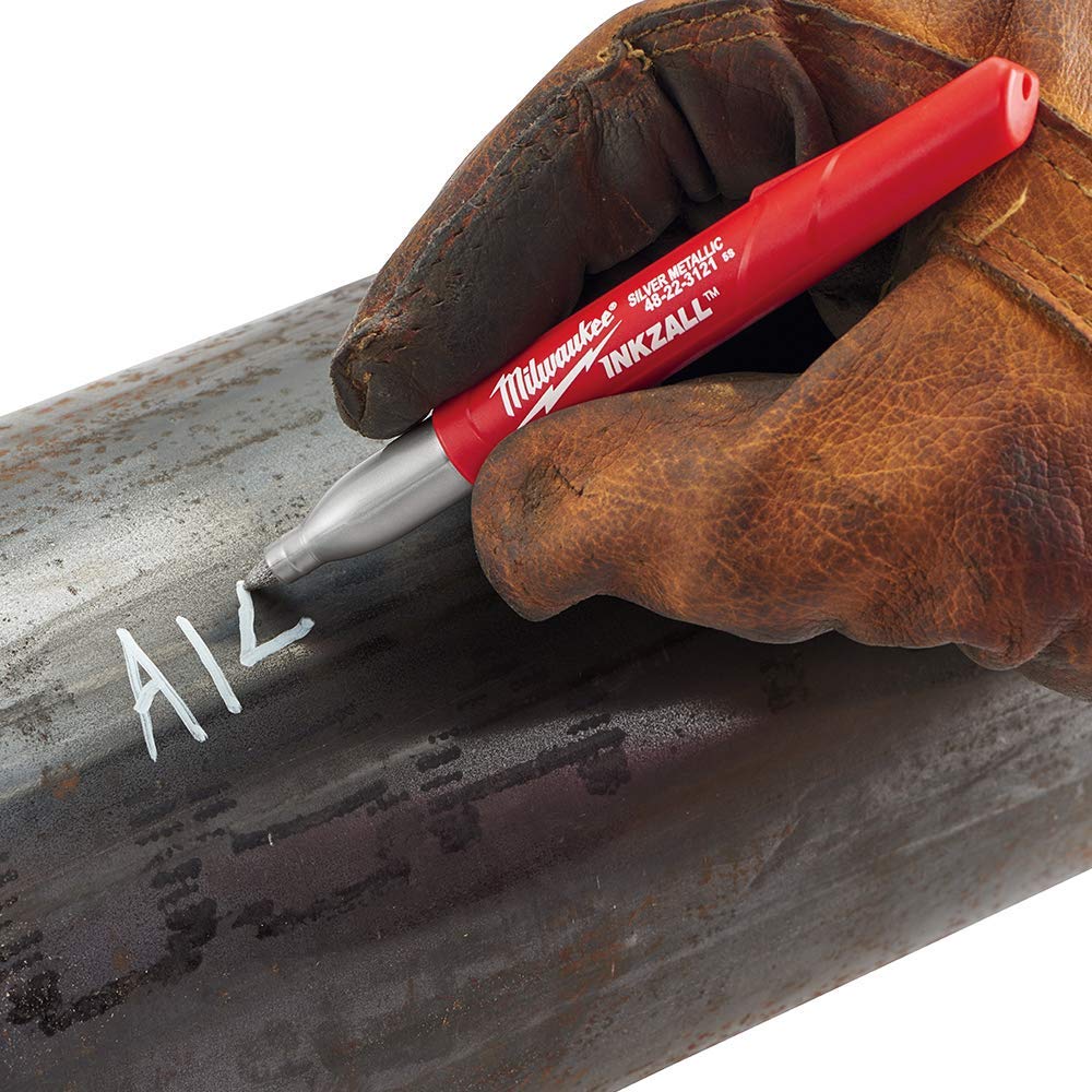 Foto 6 pulgar | Rotulador Milwaukee Inkzall Plateado Metalizado De Punta Fina X2 - Venta Internacional.