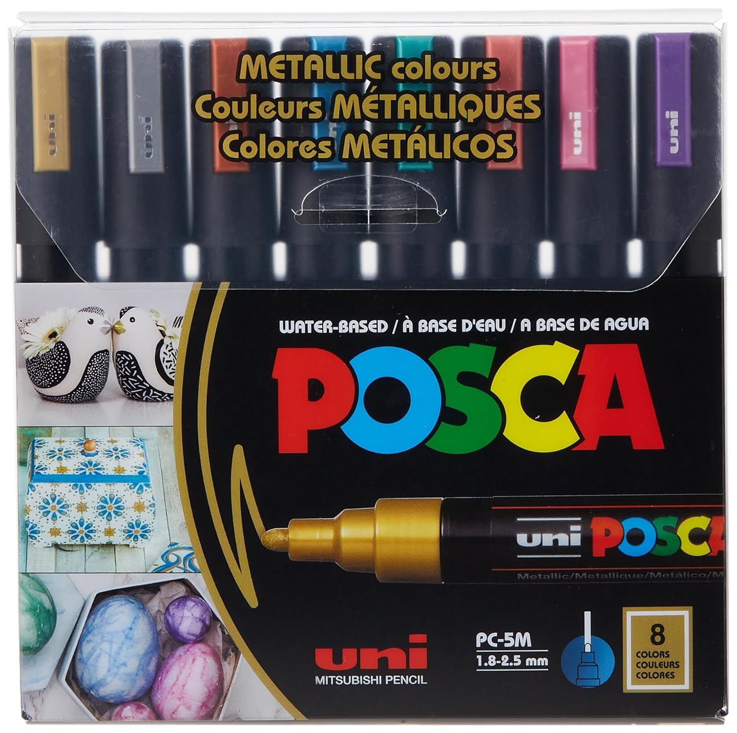 Set De Rotuladores Posca Pc-5m Permanentes A Base De Agua X8 - Venta Internacional.