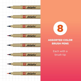 Foto 2 | Juego De 8 Bolígrafos Sakura Archival, Impermeables Y Resistentes A La Decoloración - Venta Internacional.