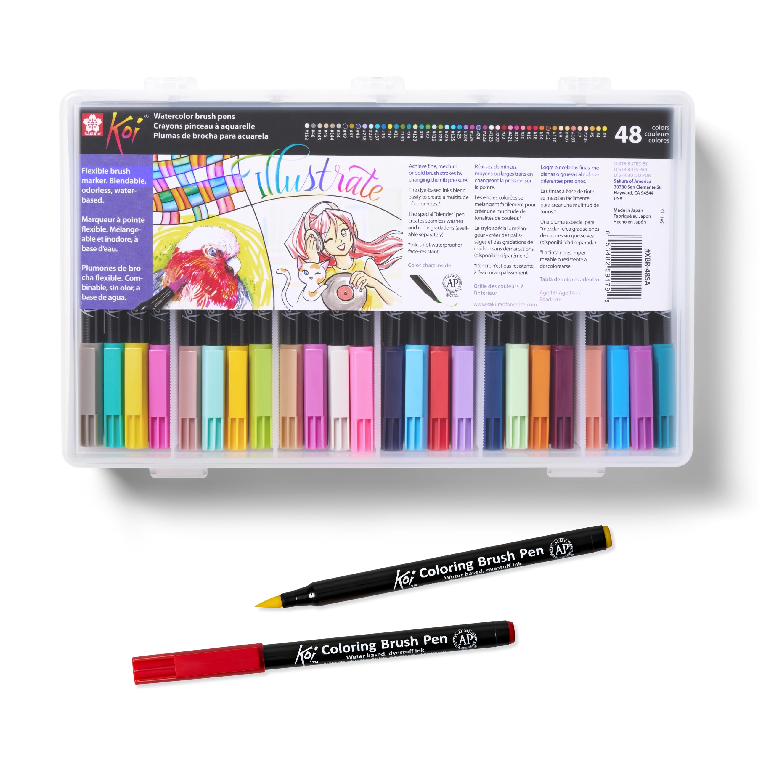 Juego De Rotuladores Para Acuarela Sakura Koi Para Colorear, Paquete De 48 - Venta Internacional. $2,109