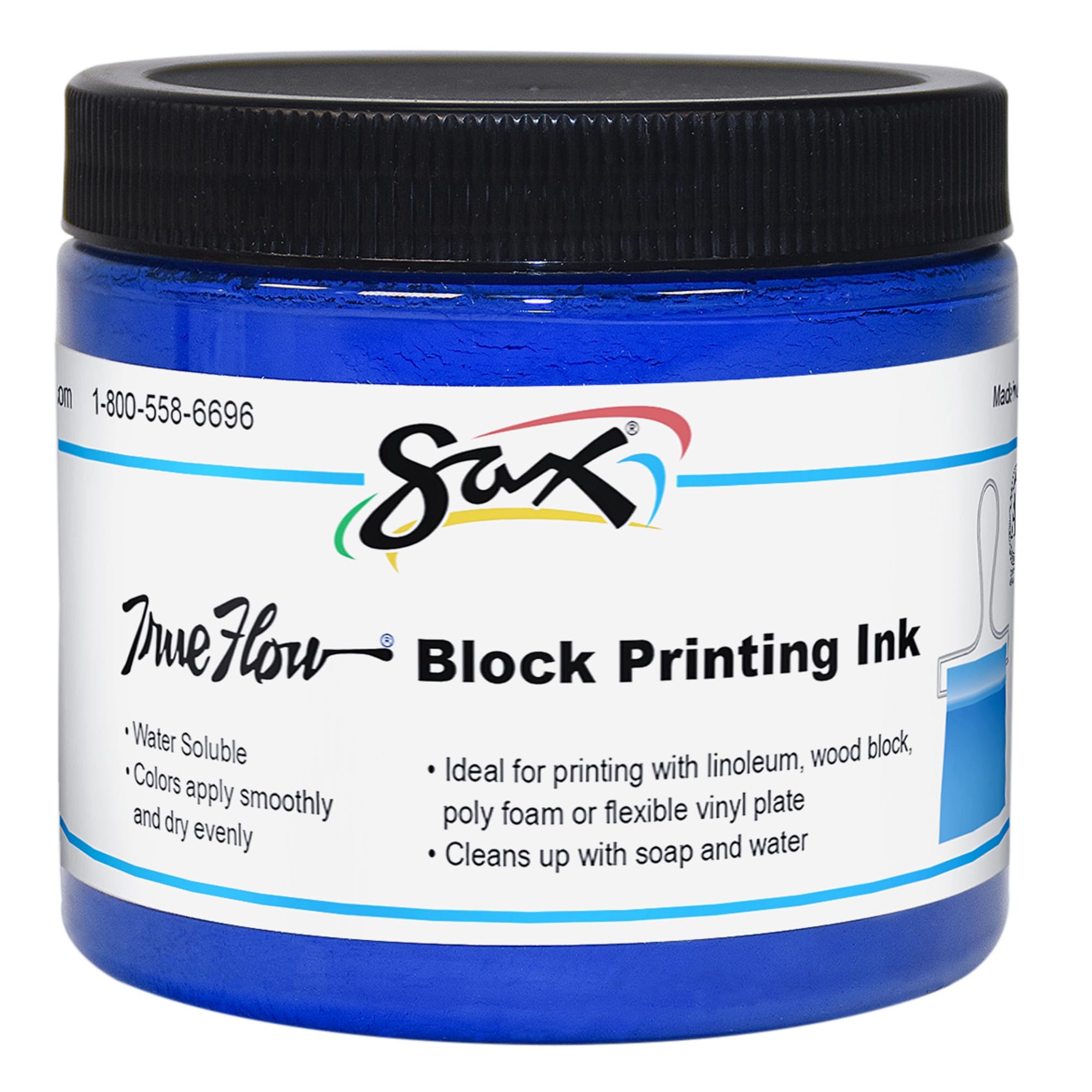 Foto 2 pulgar | Tinta De Impresión En Bloque Soluble En Agua Sax True Flow 473 Ml Primary Blue - Venta Internacional.