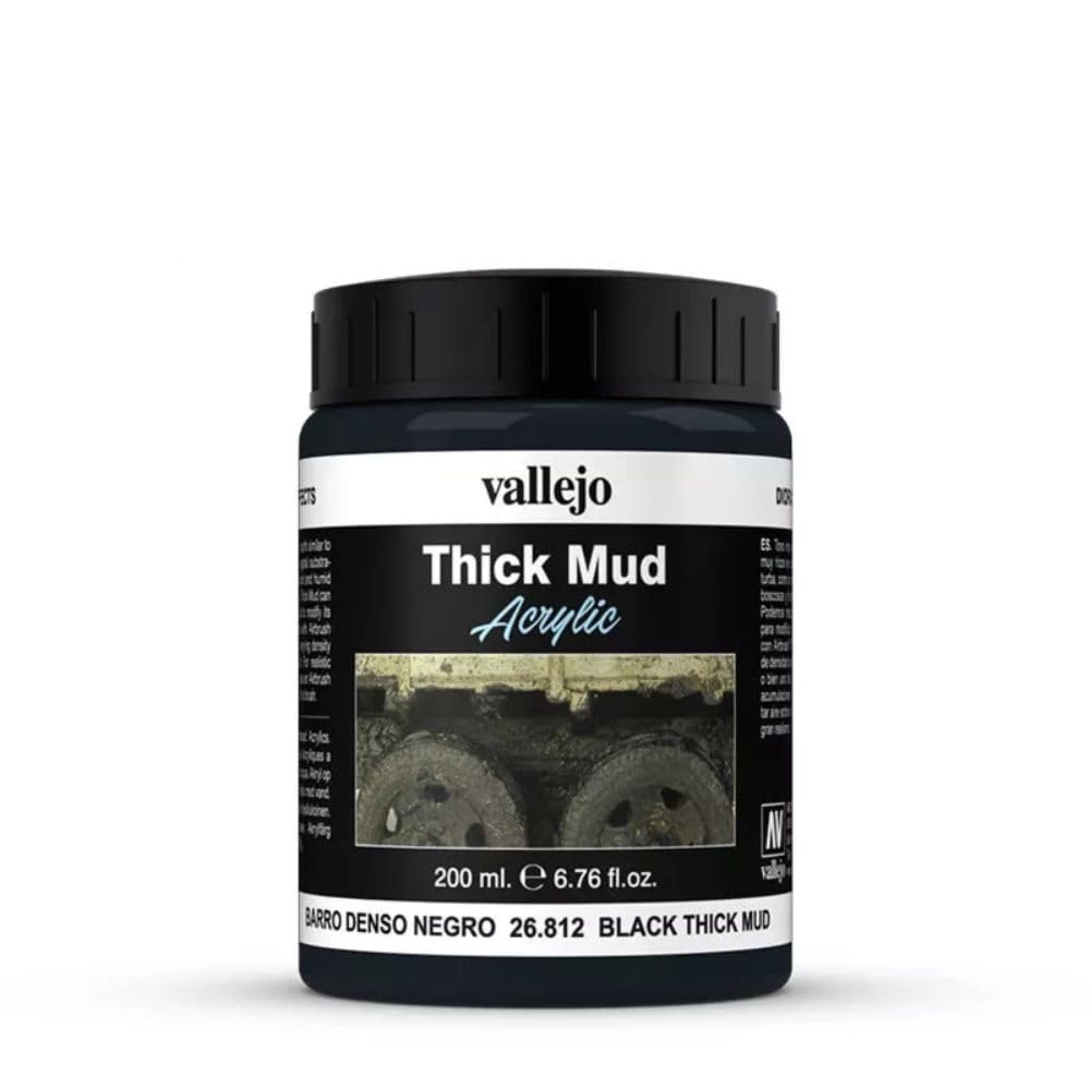 Foto 4 | Pintura Acrílica Vallejo Diorama Fx, Color Negro Barro Grueso, 200 Ml - Venta Internacional.