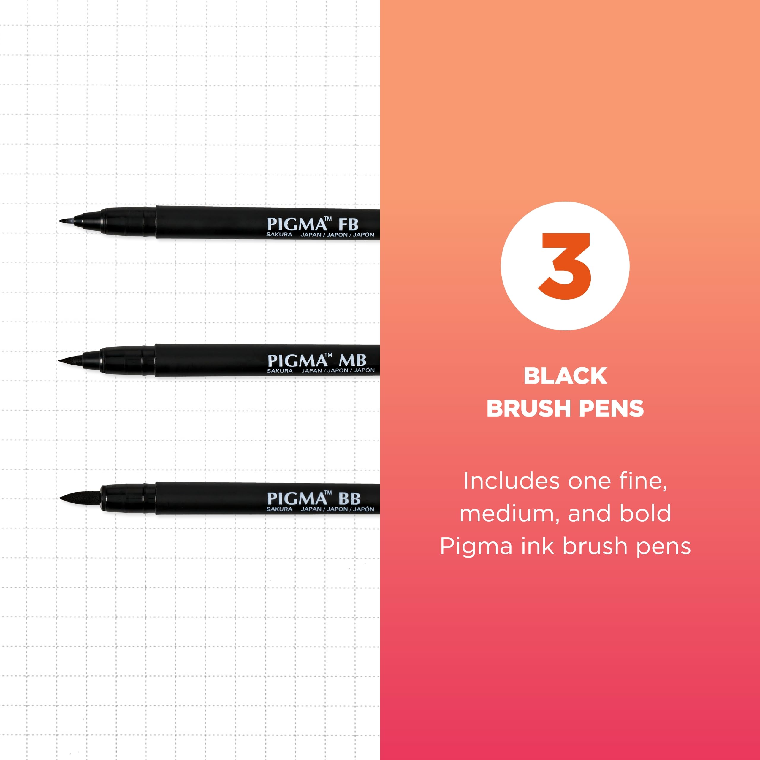 Foto 3 pulgar | Bolígrafos Sakura Pigma Professional Archival Black Ink 3 Pa - Venta Internacional.