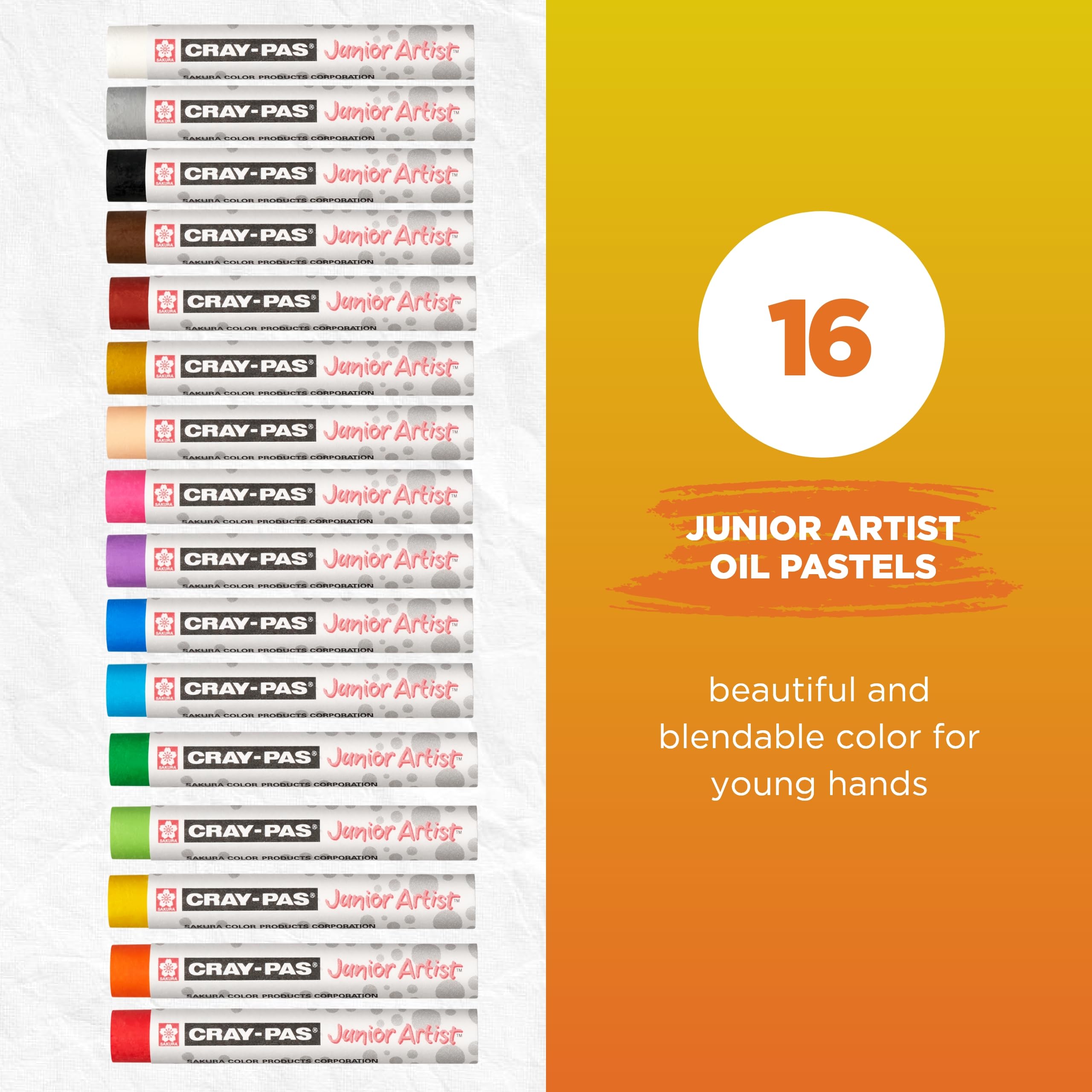 Foto 3 | Set De Pastel Al Óleo Sakura Cray-pas Junior Artist, 16 Colores - Venta Internacional.