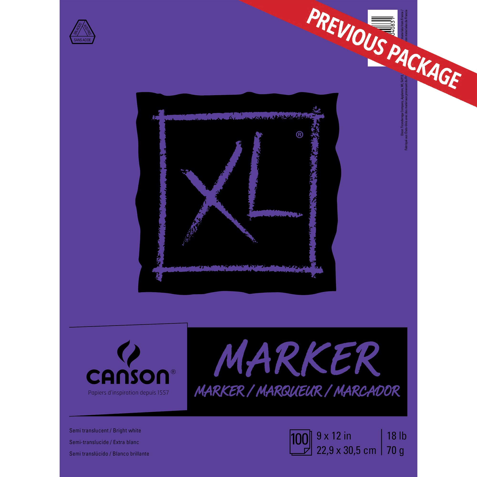 Foto 3 pulgar | Papel Rotulador Canson Serie Xl, 9 X 12 Pulgadas, 100 Hojas, 70 G - Venta Internacional.