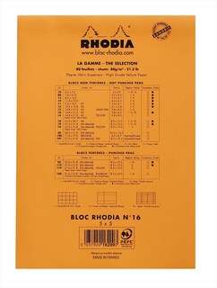Foto 3 | Bloc De Notas Rhodia No16, A5, Cuadrado, Naranja, 80 G, 80 Hojas - Venta Internacional.