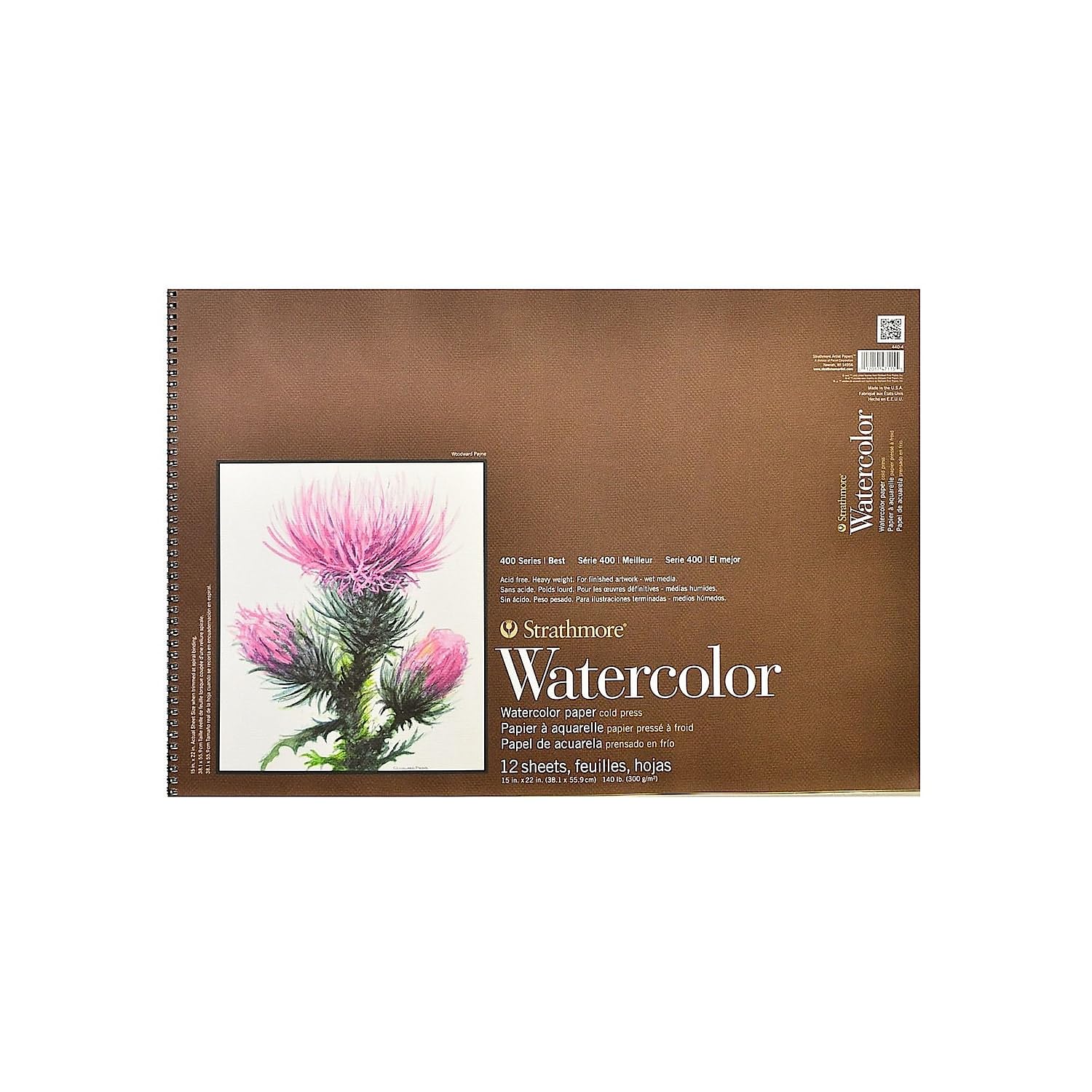 Foto 1 | Bloc De Acuarela Strathmore 440-4, 15 X 22 Cm, 12 Hojas, 300 G/m² - Venta Internacional.