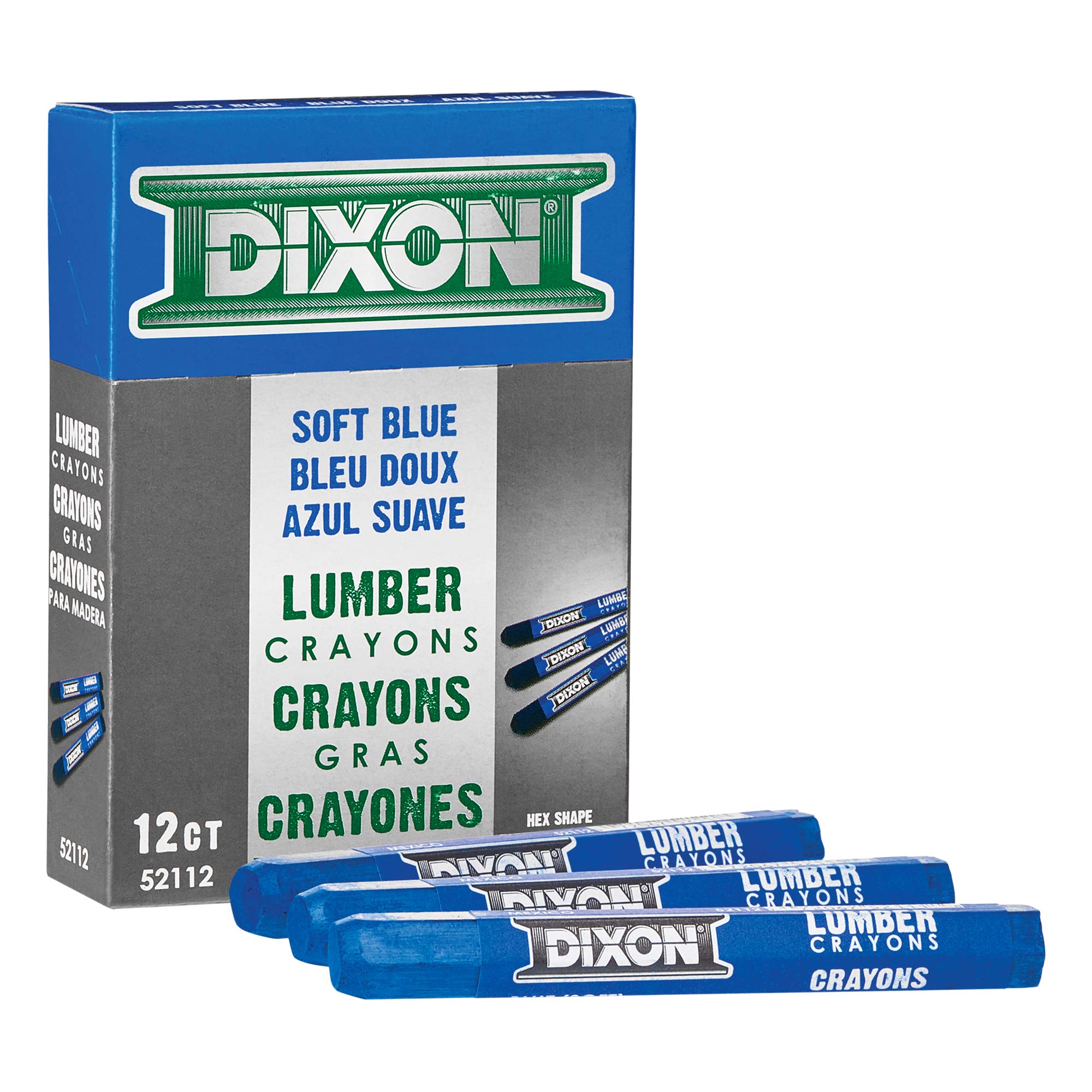 Foto 2 pulgar | Crayones Para Marcar Madera Dixon Industrial, Azul Suave, Paquete De 12 - Venta Internacional.