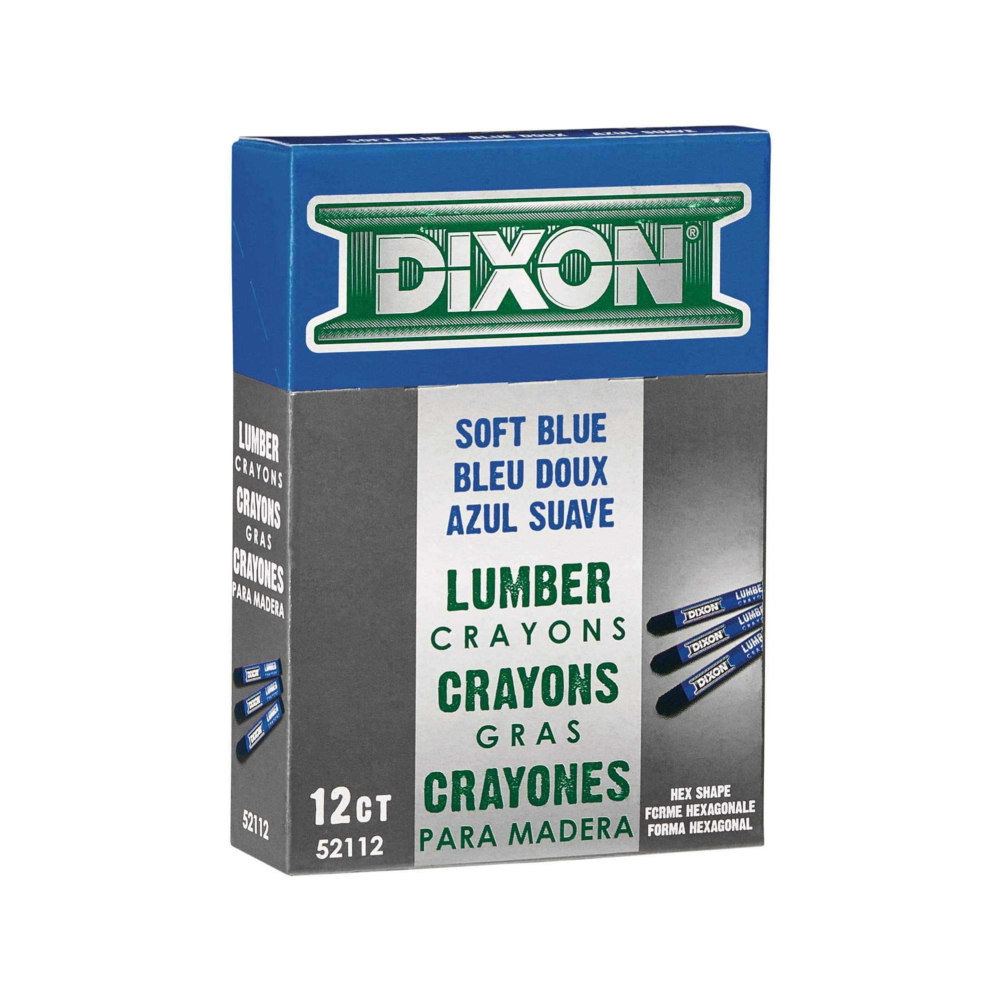Foto 4 pulgar | Crayones Para Marcar Madera Dixon Industrial, Azul Suave, Paquete De 12 - Venta Internacional.