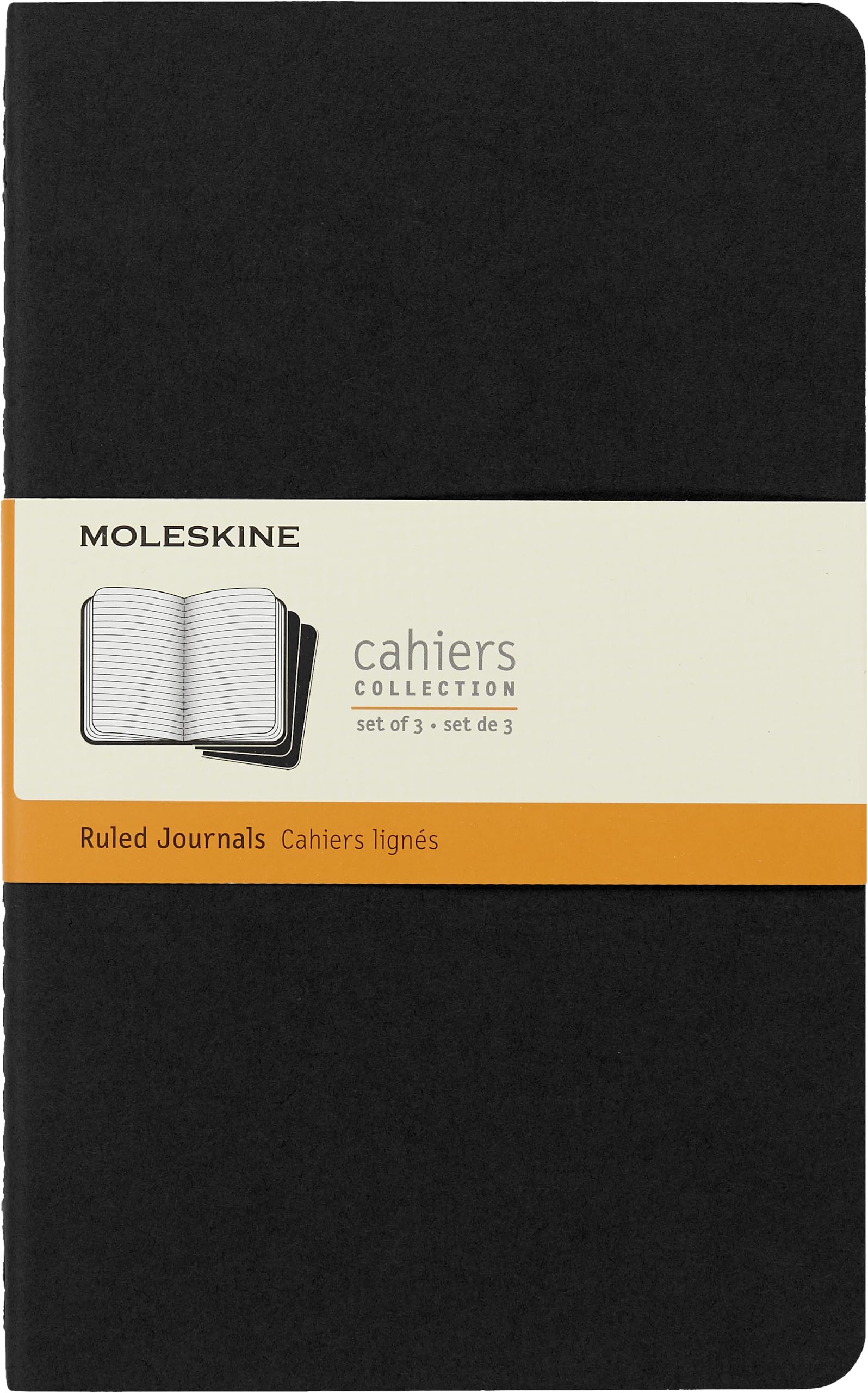 Cuaderno Moleskine, Tapa Blanda, Tamaño Grande, Rayado, Negro, X3 - Venta Internacional. $699
