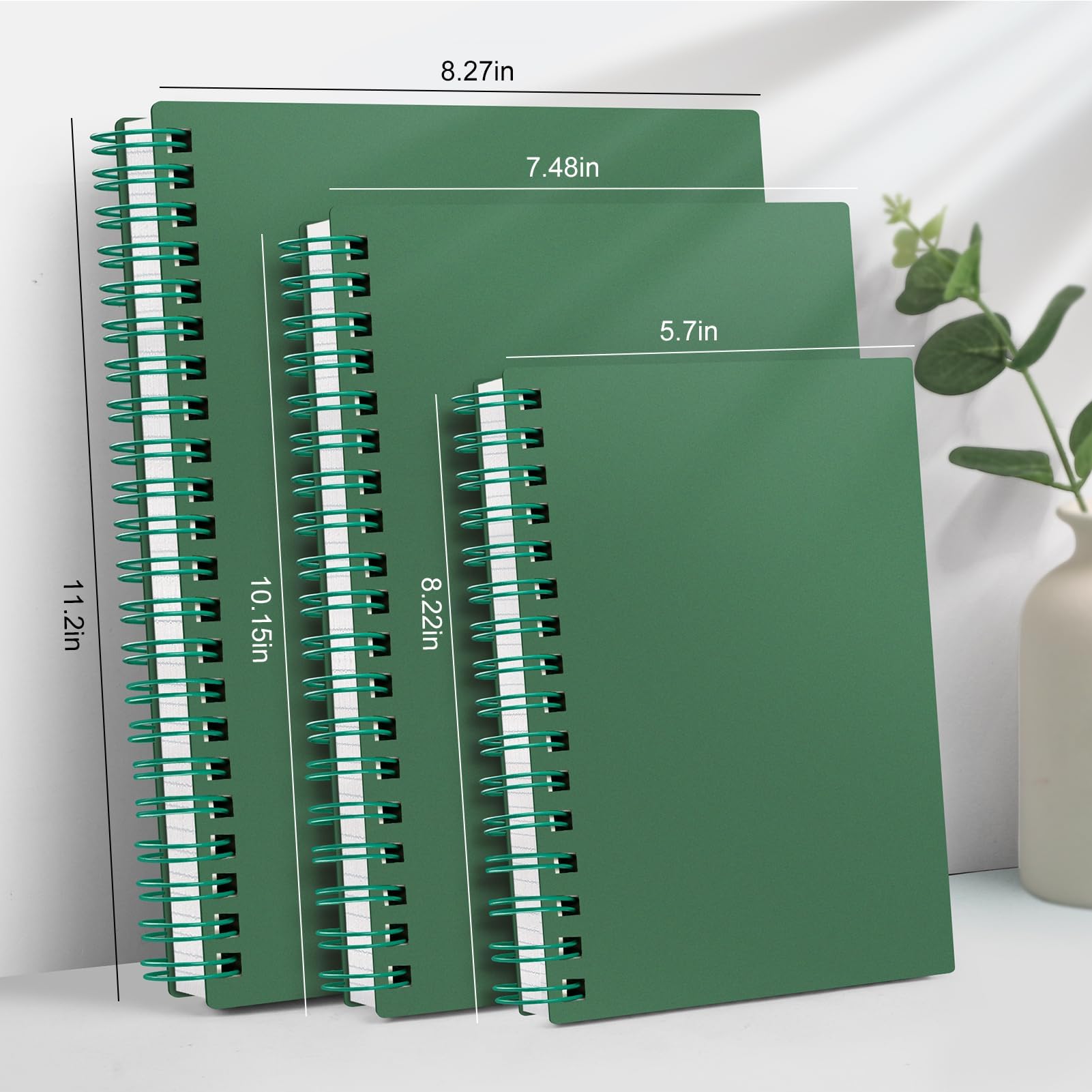 Foto 4 | Cuaderno En Espiral Ahgxg College Riled, 8,5 X 11, 300 Páginas, Color Verde - Venta Internacional.