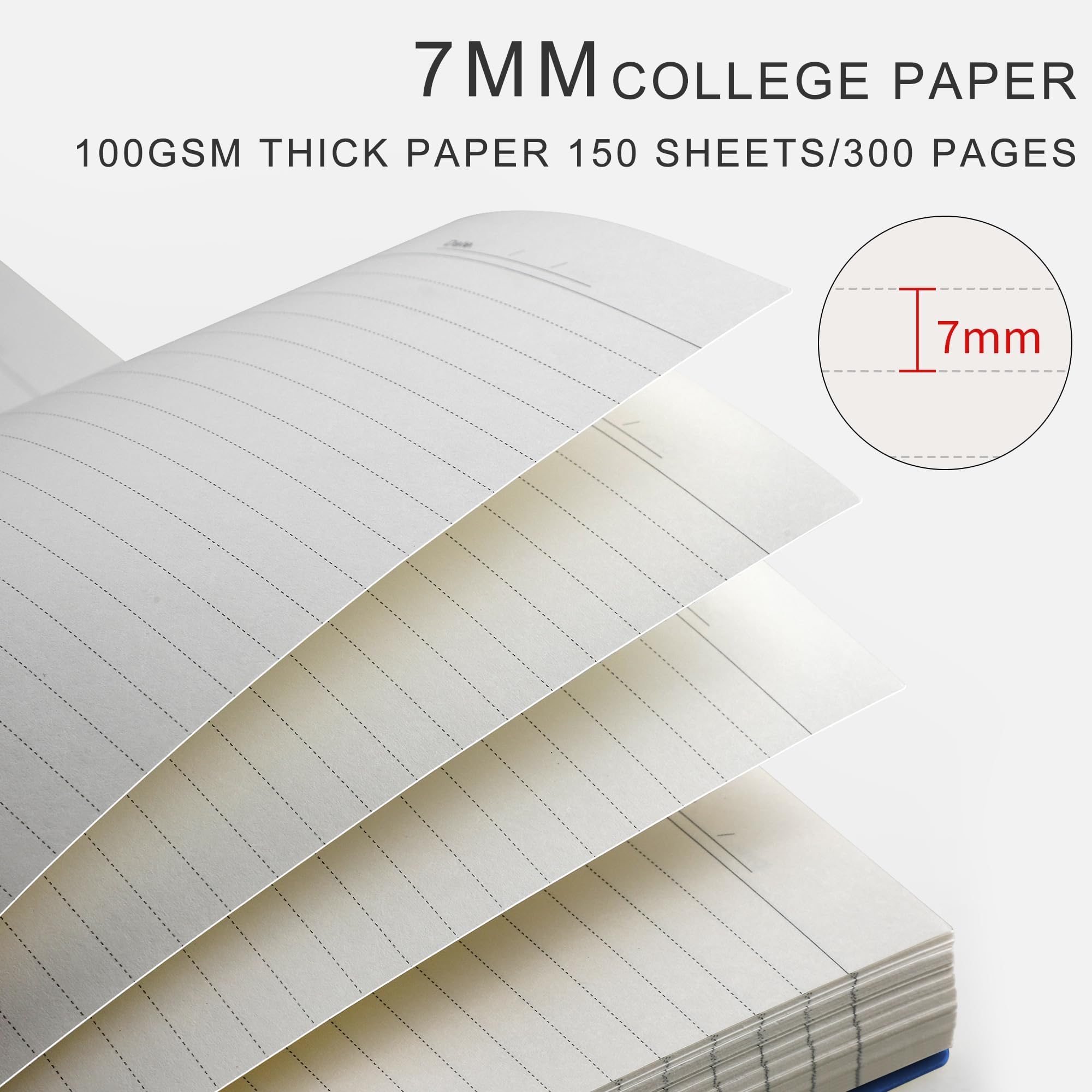 Foto 3 pulgar | Cuaderno Espiral Ahgxg College Riled 8.5 X 11 300 Páginas A4 - Venta Internacional.