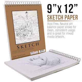 Foto 2 | Bloc De Dibujo U.s. Art Supply, 9 X 12, 100 Hojas, Paquete De 2 - Venta Internacional.