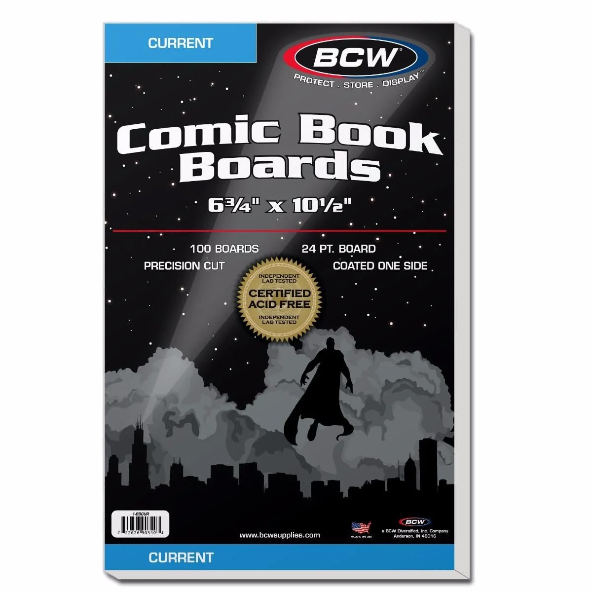 Placas De Respaldo Para Cómics Bcw Current, 24 Puntos, 1 Paquete (100) - Venta Internacional.