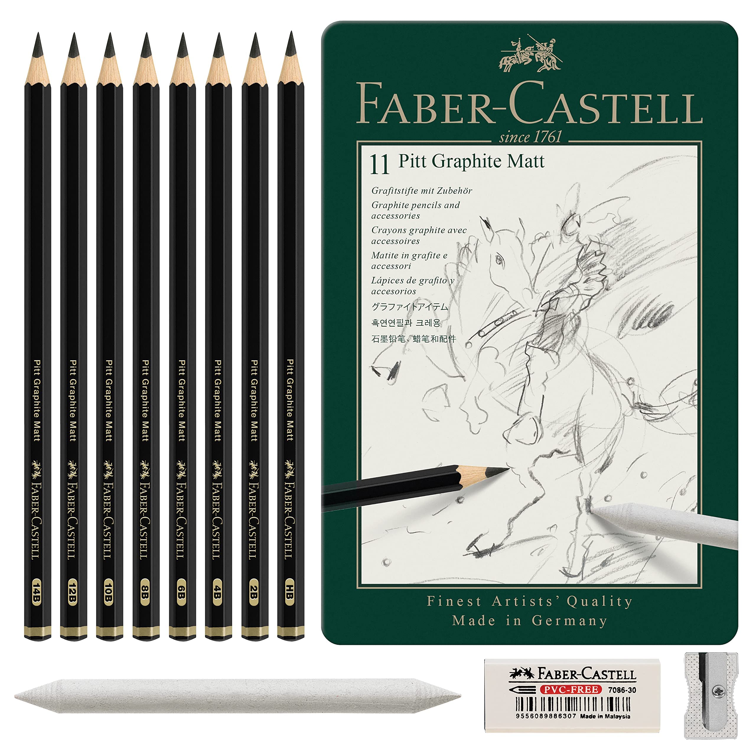 Set De Lápices Faber-castell Pitt Graphite Matte Con Accesorios - Venta Internacional.