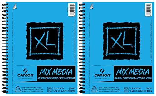 Bloc De Papel Canson Xl Series Mix Media, 7 X 10 Pulgadas, 160 G/m², 60 Hojas - Venta Internacional.