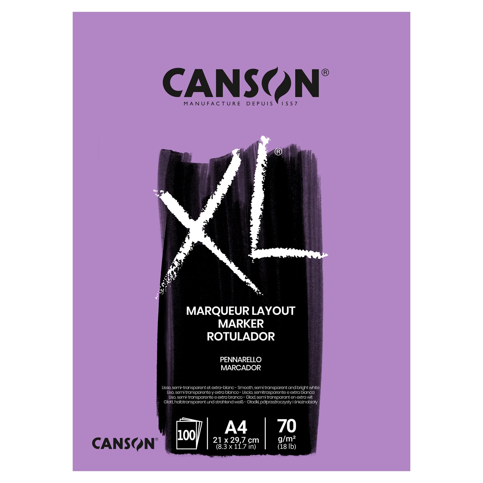 Rotulador Paper Canson Xl, 70 G/m², A4, 100 Hojas, Para Artistas - Venta Internacional. $660