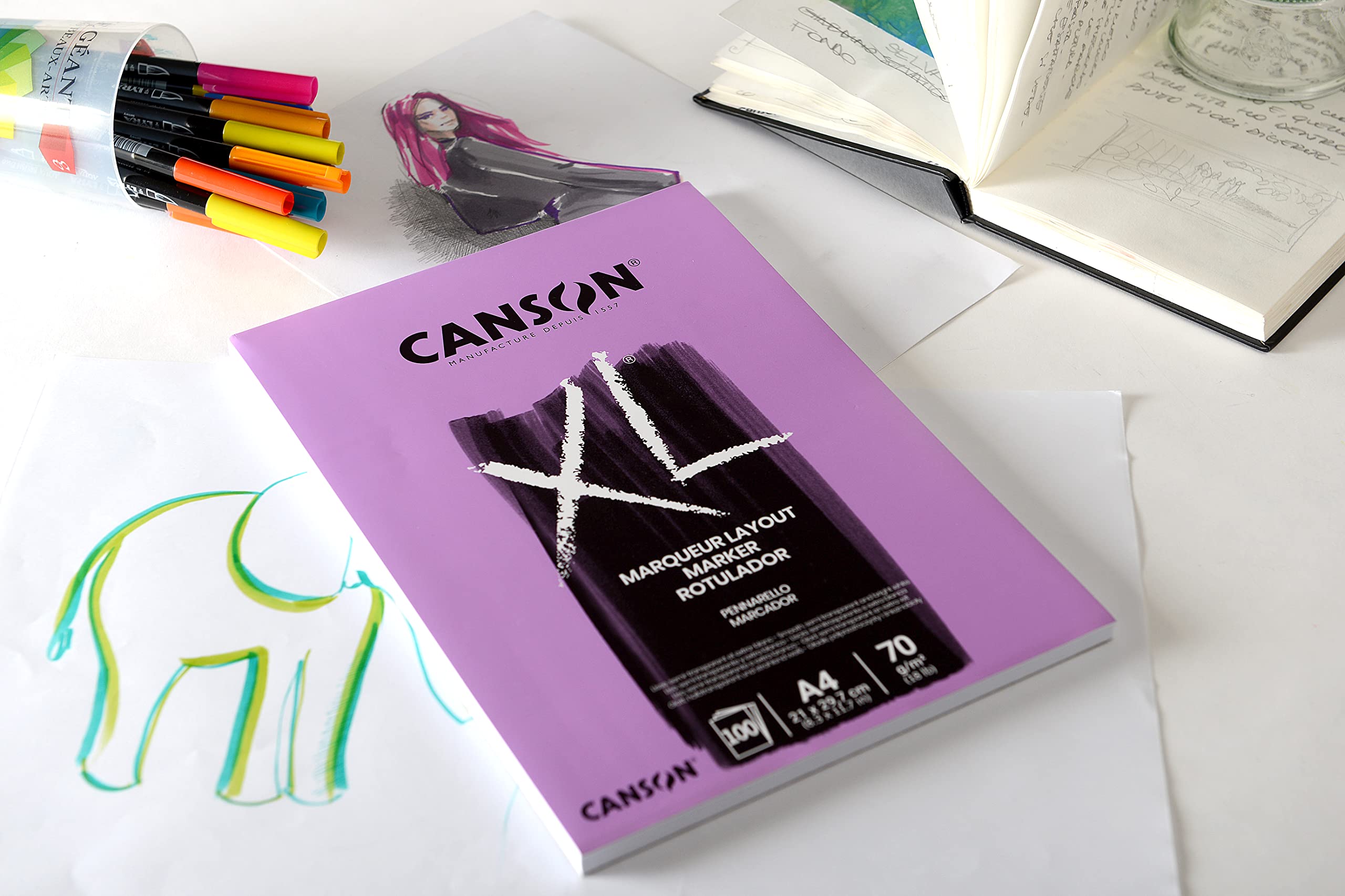 Foto 3 pulgar | Rotulador Paper Canson Xl, 70 G/m², A4, 100 Hojas, Para Artistas - Venta Internacional.