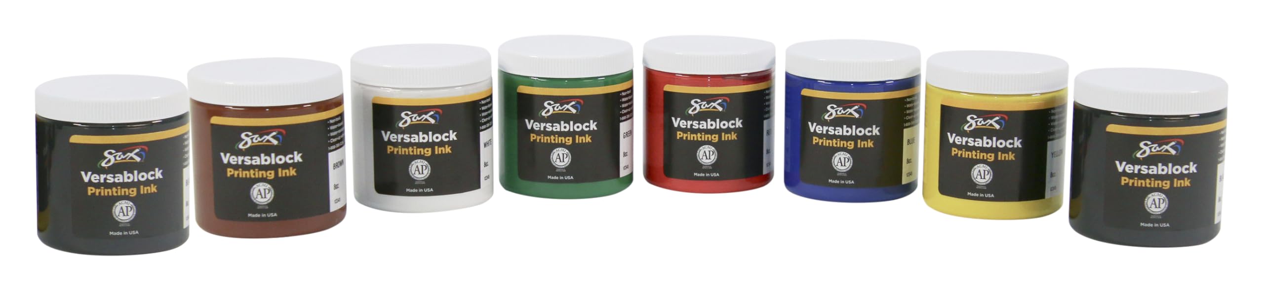 Tintas De Impresión En Bloque Sax Versablock School Arts Crafts 8x240 Ml - Venta Internacional.