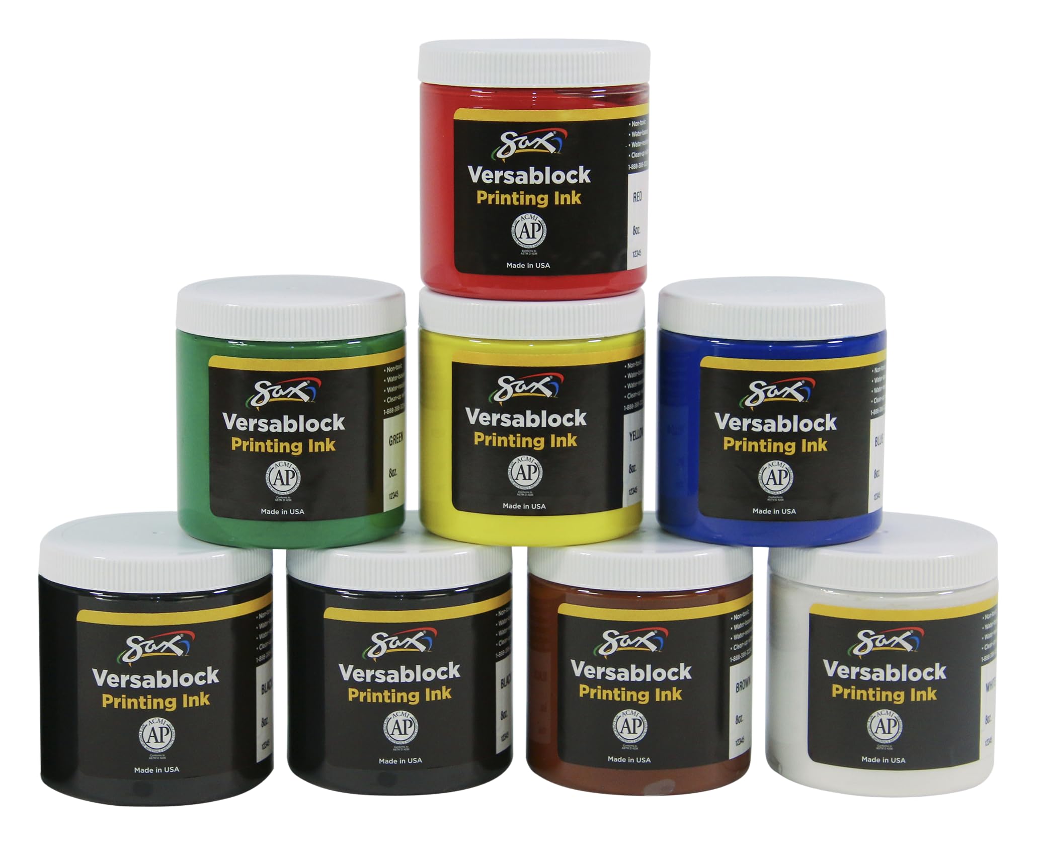 Foto 3 pulgar | Tintas De Impresión En Bloque Sax Versablock School Arts Crafts 8x240 Ml - Venta Internacional.