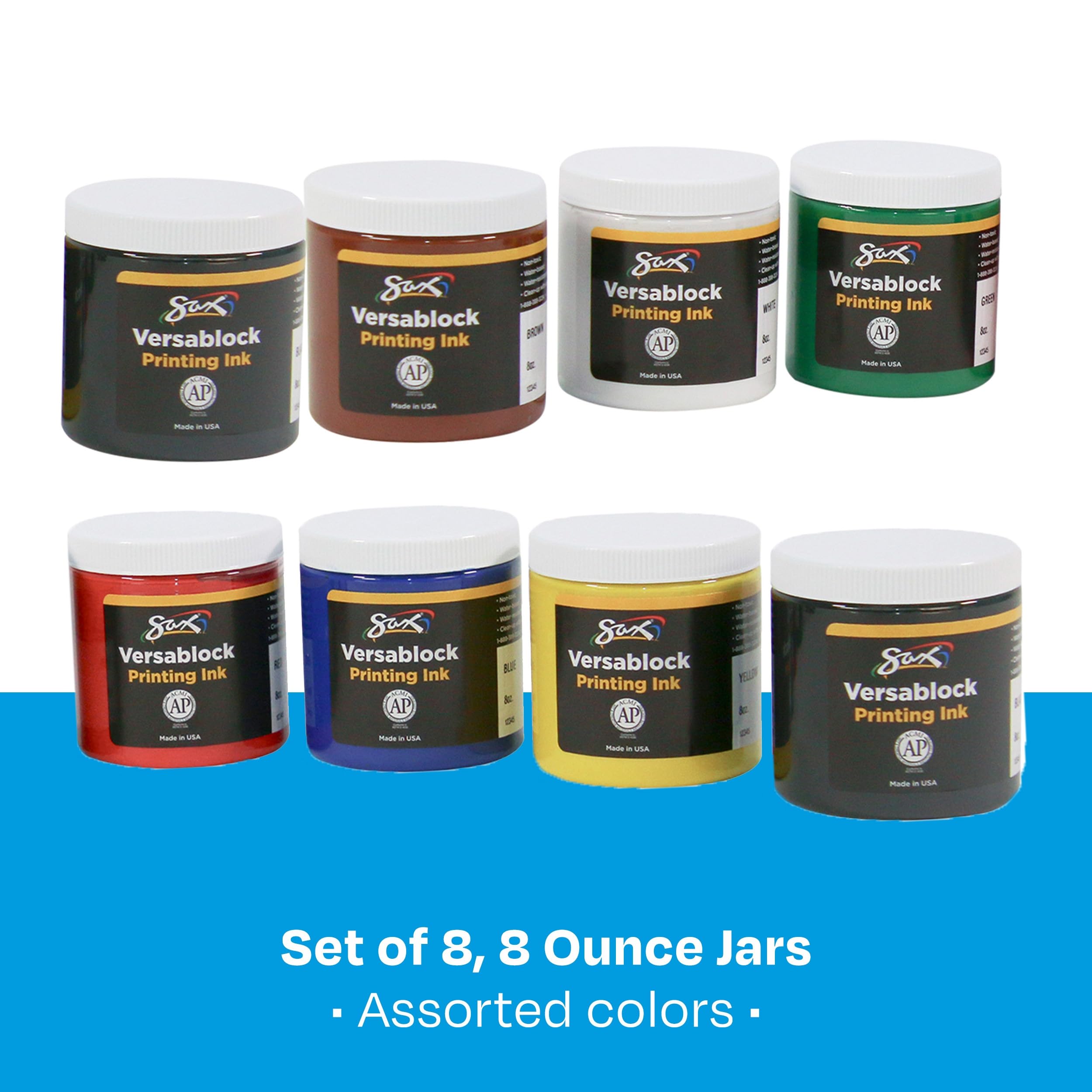 Foto 5 pulgar | Tintas De Impresión En Bloque Sax Versablock School Arts Crafts 8x240 Ml - Venta Internacional.