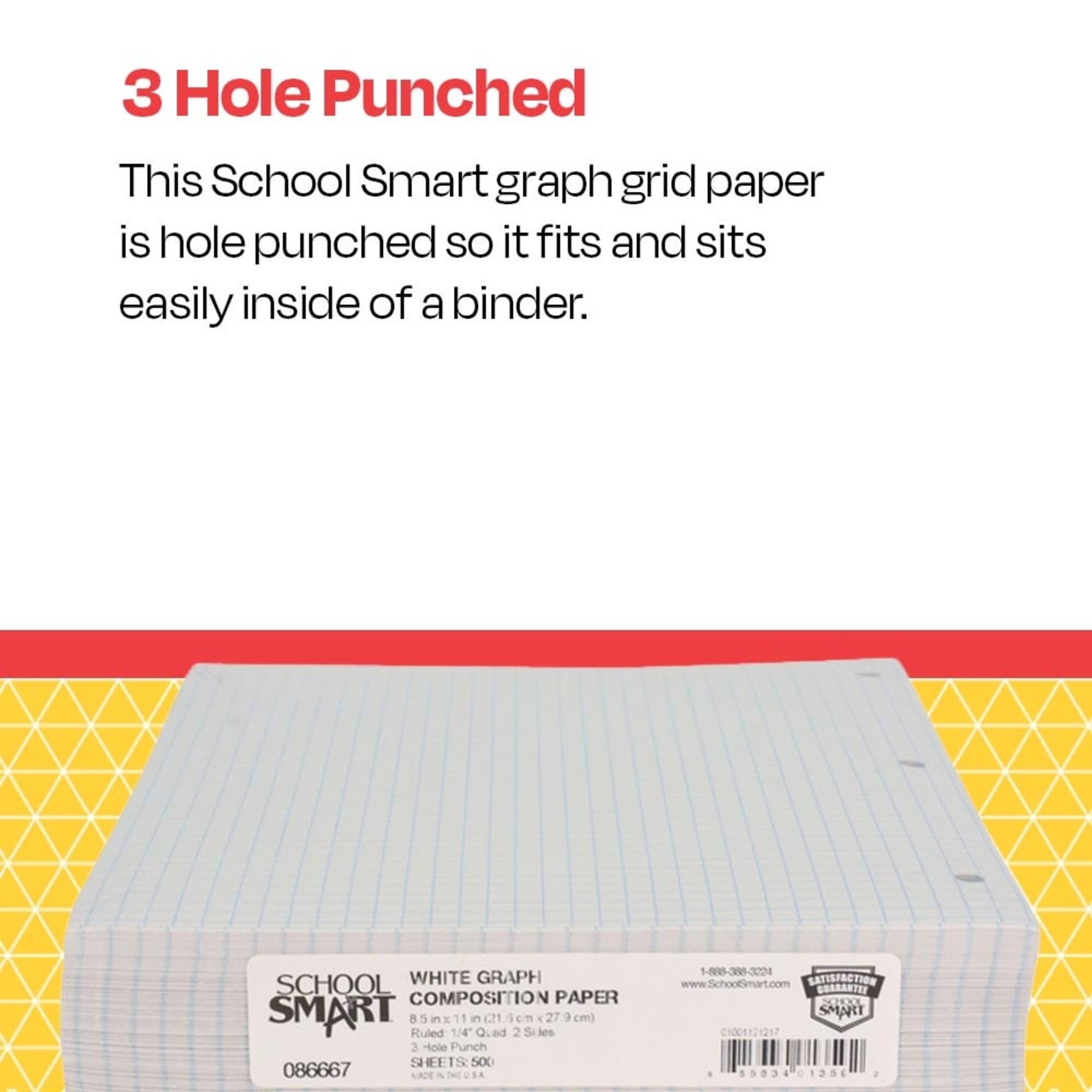 Foto 8 pulgar | Grid Paper School Smart-86667, Doble Cara, 21,6 X 27,9 Cm, 500 Hojas - Venta Internacional.