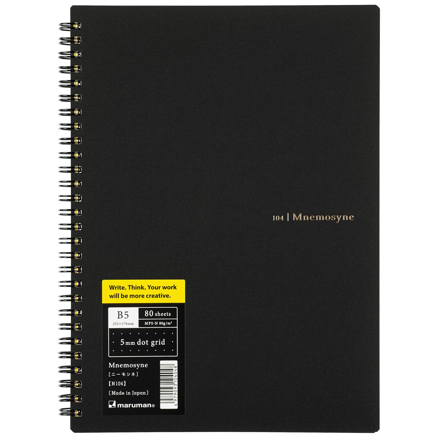 Cuaderno Maruman Mnemosyne B5, 80 Hojas, 5 Mm, Cuadrícula De Puntos - Venta Internacional.