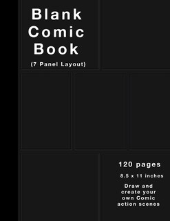 Foto 1 | Cómic En Blanco, 120 Páginas, 7 Paneles, Papel Blanco, Cubierta Negra - Venta Internacional.