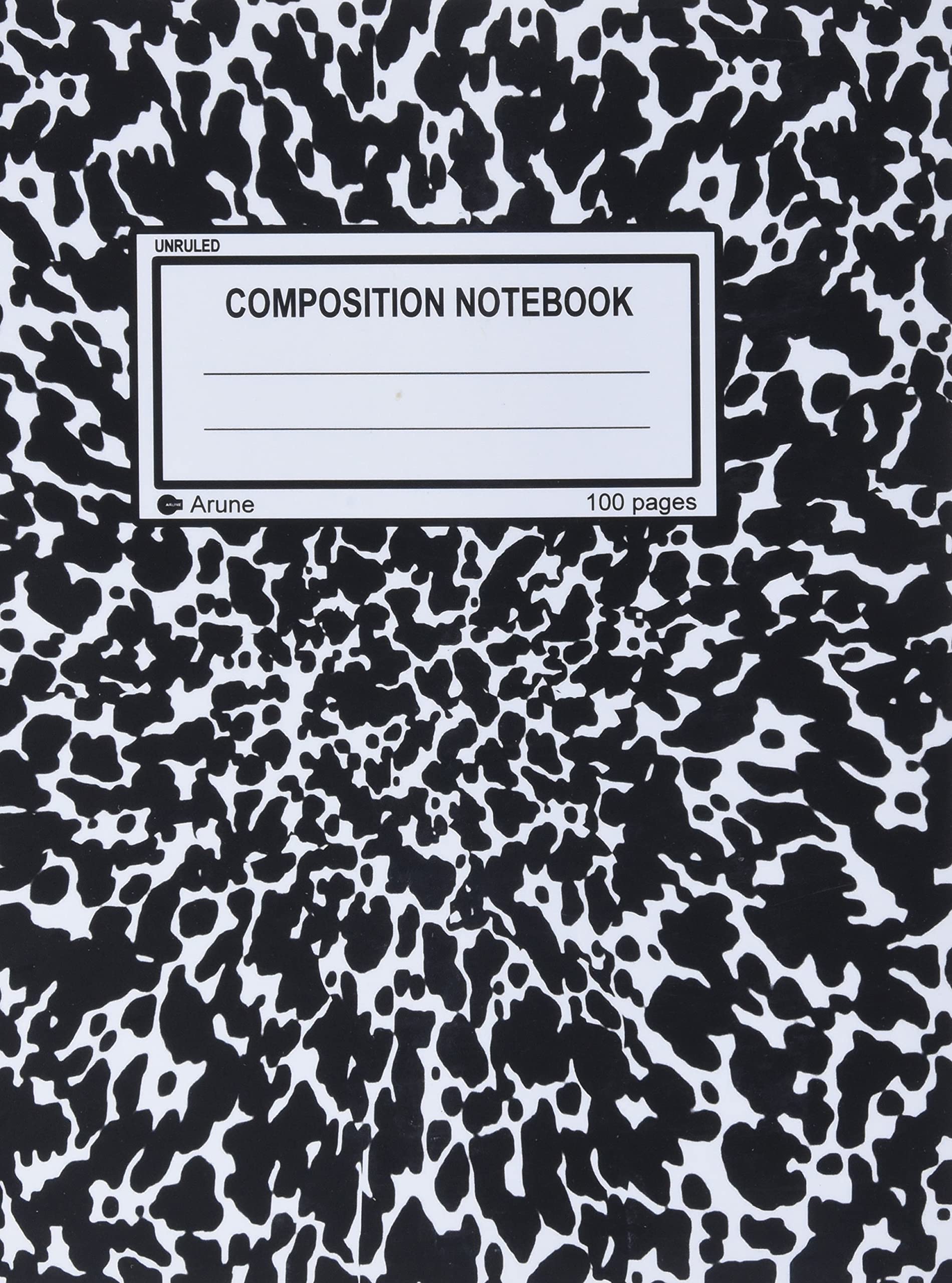 Foto 2 pulgar | Cuaderno De Composición Sin Rayas: 100 Páginas Sin Rayas [50 Hojas], 7.5 X 9.25, Mármol Negro, Porta - Venta Inter