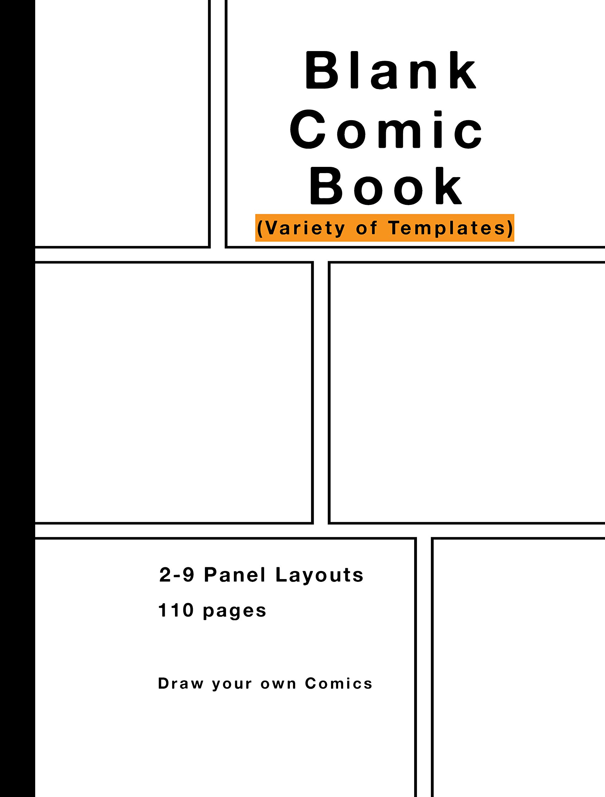 Foto 1 | Blank Comic Book Genérica Variedad De Plantillas De 2 A 9 Diseños De Paneles - Venta Internacional.
