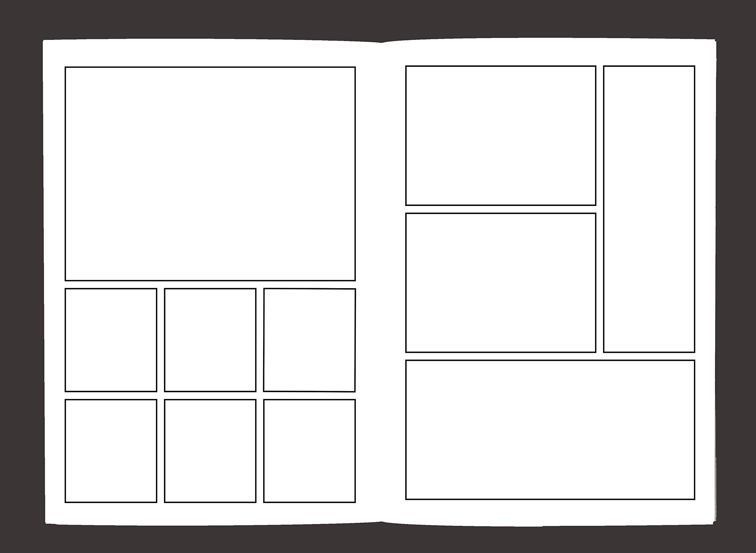 Foto 3 pulgar | Blank Comic Book Genérica Variedad De Plantillas De 2 A 9 Diseños De Paneles - Venta Internacional.